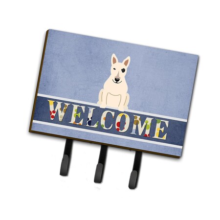 Carolines Treasures Bull Terrier White Welcome Leash or Key Holder BB5719TH68